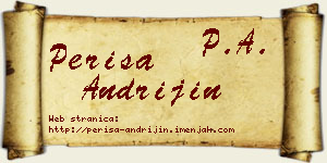 Periša Andrijin vizit kartica